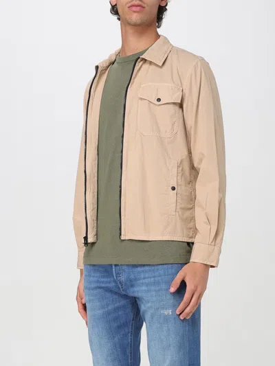 Woolrich Beige Jacket With Pockets And Zip Closure