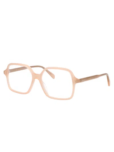 Celine Logo Plain Glasses In Neutral