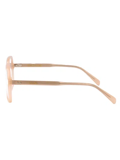 Celine Logo Plain Glasses In Neutral