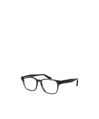 Ferragamo Transparent Grey Acetate Glasses