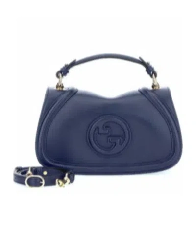 Gucci Blondie Medium Top Handle Bag In Blue