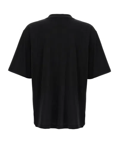 Marni Cotton T Shirt With Logo Print In Black