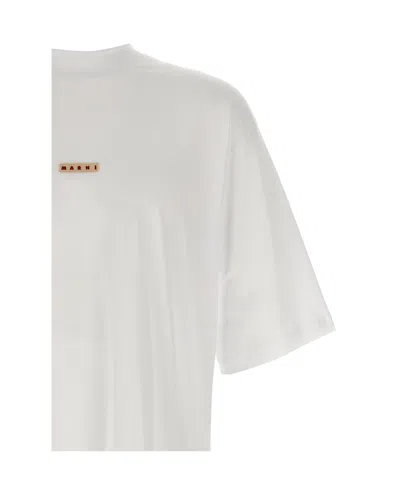 Marni Mini Logo T-shirt In White