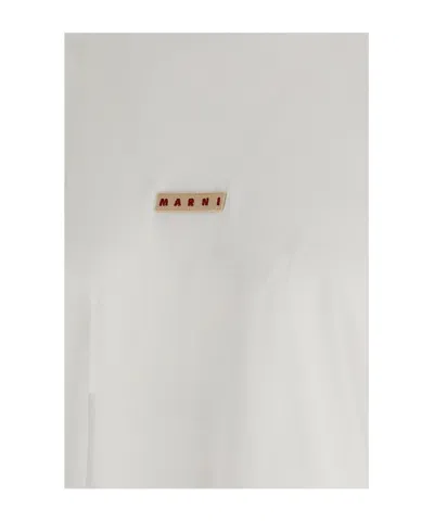 Marni Mini Logo T-shirt In White