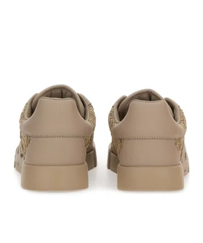 Dolce & Gabbana Sneaker With Embroidery In Neutral