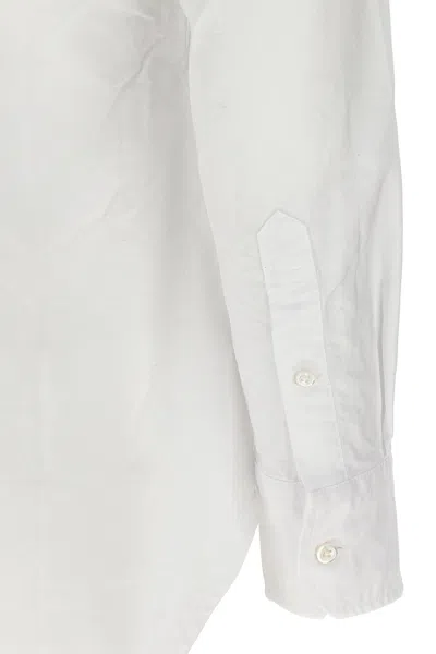 Thom Browne Classic Button-down Shirt With Crisp Collar And Curved Hem In White