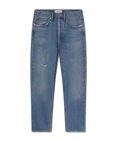Agolde 90's Crop Mid Rise Straight Jeans In Shrine