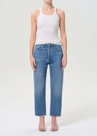 Agolde 90's Crop Mid Rise Straight Jeans In Shrine