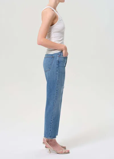 Agolde 90's Crop Mid Rise Straight Jeans In Shrine