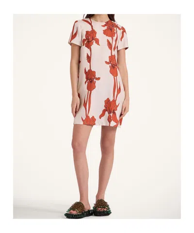 La Doublej Mini Swing Iris Dark Orange Dress