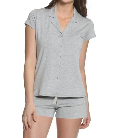 Twelve Eighty Eight Brenda Short Pajama Set In Heather Gray
