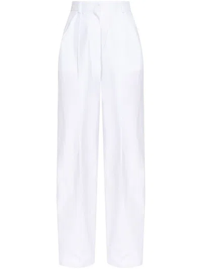 Sportmax Sport Max Cotton Trousers In White