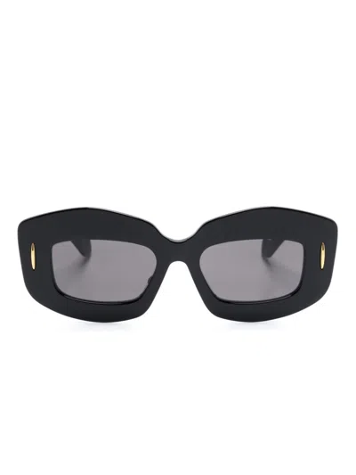 Loewe Screen Rectangular Sunglasses In Black