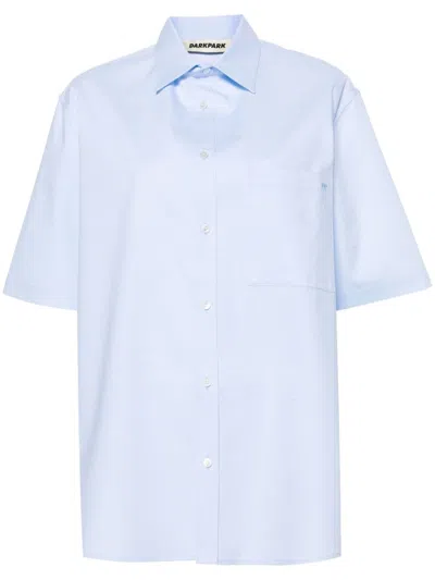 Darkpark Straight-point Collar Cotton Shirt