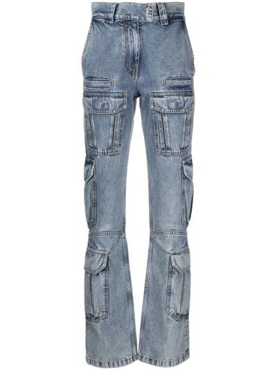 Givenchy Flared Leg Cargo Denim Trousers