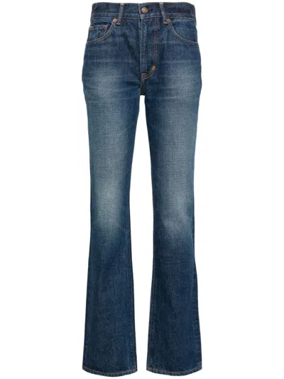 Tom Ford Dark Blue Flared High Rise Jeans