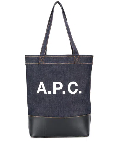 Apc A.p.c. Axel Small Denim Tote Bag