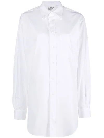 Maison Margiela Oversize Cotton Poplin Long Shirt