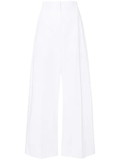 Sportmax White Wide-leg Trousers