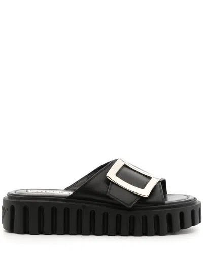Roger Vivier Viv Go Chunky Rubber Sole Sandals