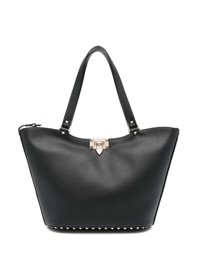 Valentino Garavani Women Rockstud Small Leather Tote Bag
