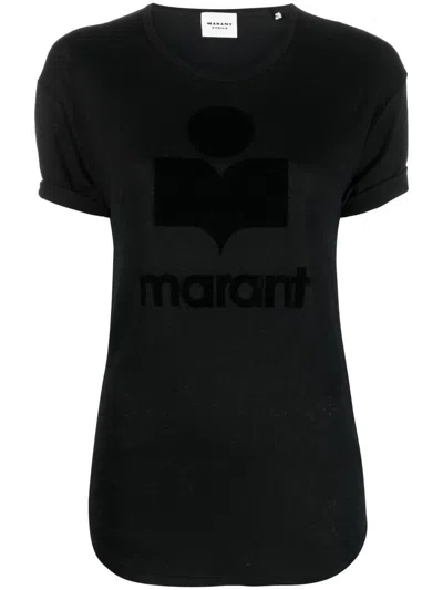 Isabel Marant Étoile Marant Etoile Koldi Logo Linen T-shirt
