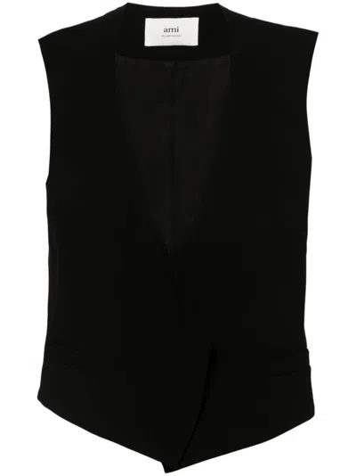 Ami Alexandre Mattiussi Ami Paris Wool Sleeveless Jacket