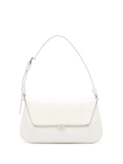 Amina Muaddi Women Black Leather Ami Shoulder Bag