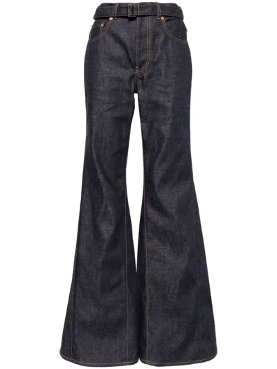 Sacai Mid-rise Flared Jeans