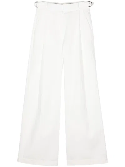 Emporio Armani Wide Leg Cotton Trousers