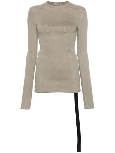 Rick Owens Drkshdw Long Sleeve Denim T-shirt