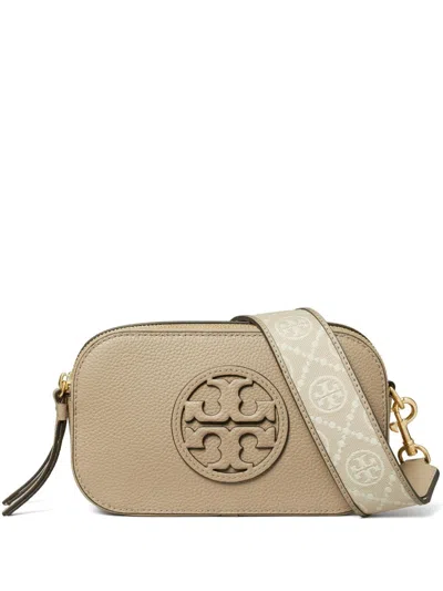 Tory Burch Mini Leather Camera Bag With Adjustable Strap In Brown