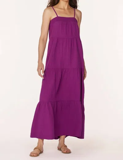 Bobi Tiered Cami Maxi Dress In Acai In Multi