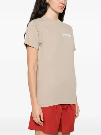 Sporty And Rich Cotton T Shirts In Neutral