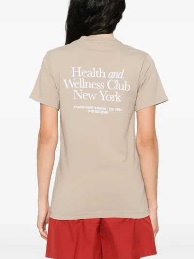 Sporty And Rich Cotton T Shirts In Neutral