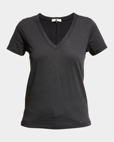 Rag & Bone The Vee Basic T-shirt In Black