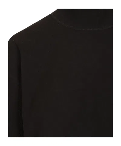 Alaïa Cotton Knit Cropped T-shirt Black In Black