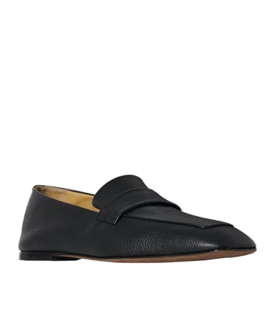 The Row Leather Square-toe Loafers