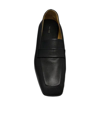 The Row Leather Square-toe Loafers