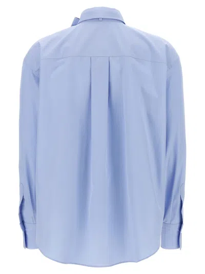 Brunello Cucinelli Bow Pocket Long Sleeve Shirt In Blue