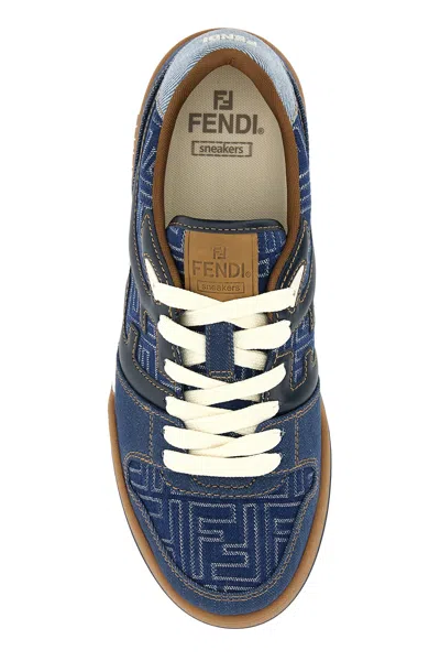 Fendi Match Jacquard Ff Sneaker Blue In Multi