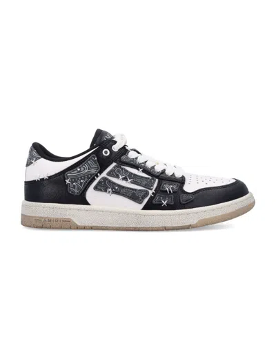 Amiri Men's Bandana Skeleton Top Low Sneakers In Black
