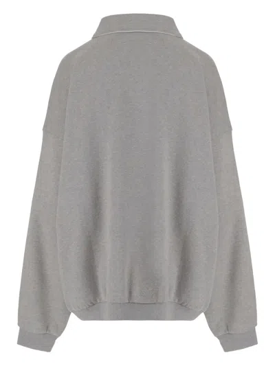 We11 Done Gray Pearl Logo Polo