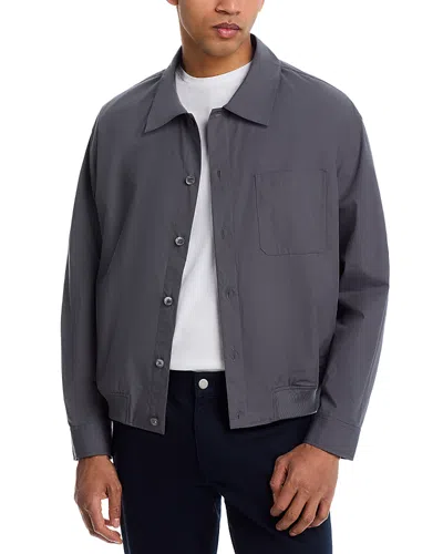 Frame Blouson Cotton Jacket In Gray