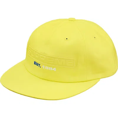 Pre-owned Supreme Embossed Logo 6panel In Light Lime In Green