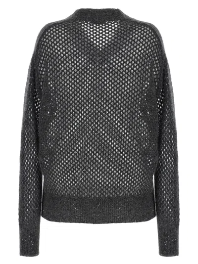 Brunello Cucinelli Net V-neck Sweater