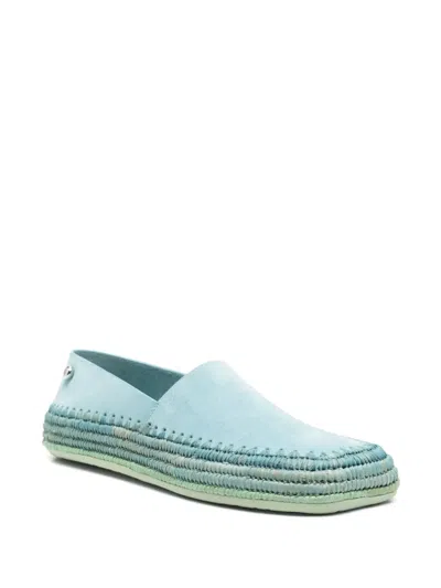 Loewe Rio Suede Espadrilles In Blue
