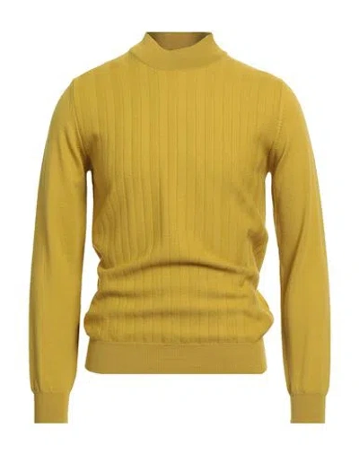 Ferrante Man Turtleneck Mustard Size 40 Merino Wool