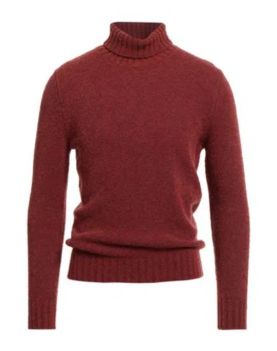 La Fileria Man Turtleneck Rust Size 36 Virgin Wool, Polyamide
