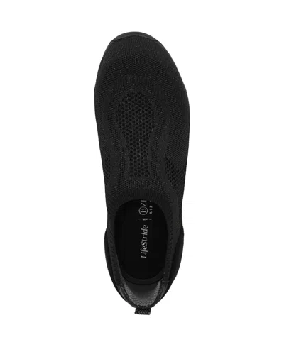 Lifestride Women's Respect Washable Round Toe Slip On Sneakers In Black